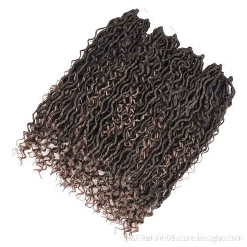 20 Strands 20 inch Goddess Locs Crochet Twist Braids Hair Locks Crochet Braiding Hair For Women Synthetic Hair Extensions